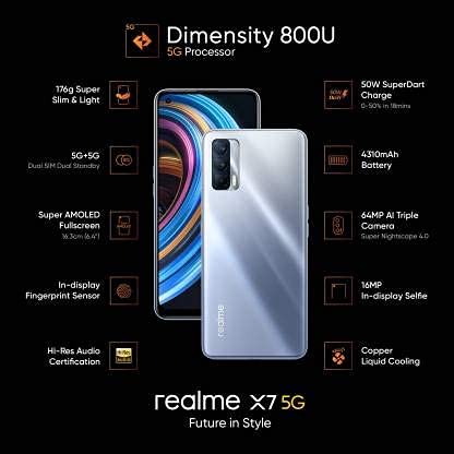 REALME X7 (SPACE SILVER, 6GB RAM, 128GB STORAGE) [Activated] [GRADE A]