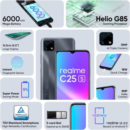 REALME C25S (WATERY GREY, 128 GB)  (4 GB RAM) [Activated] [GRADE A]