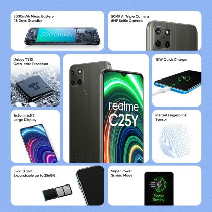 REALME C25Y (METAL GREY, 64 GB)  (4 GB RAM)