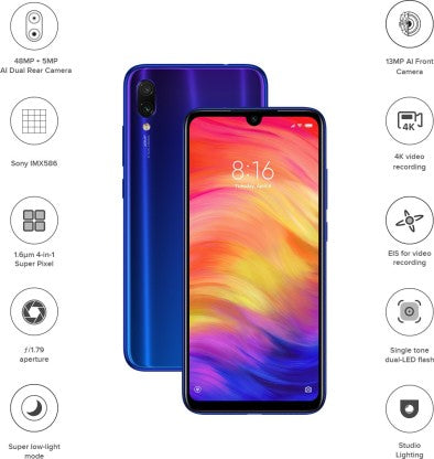 REDMI NOTE 7 PRO (NEPTUNE BLUE, 64 GB)  (4 GB RAM) [Activated] [GRADE A]