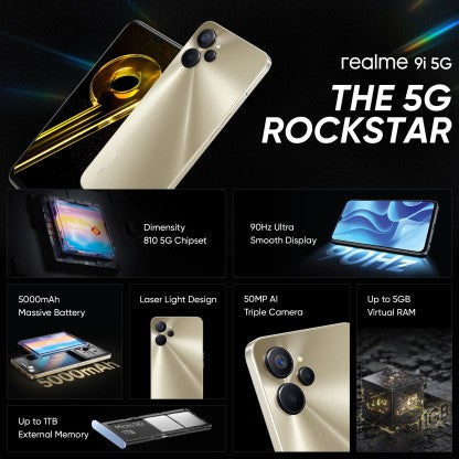 REALME 9I 5G (METALLICA GOLD, 64 GB)  (4 GB RAM) [Activated] [GRADE A]