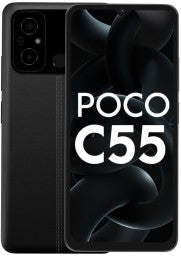 POCO C55 (POWER BLACK, 128 GB)  (6 GB RAM) [Activated] [GRADE A]