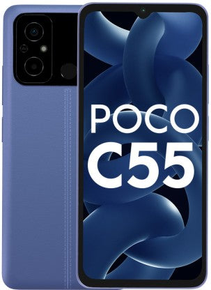 POCO C55 (COOL BLUE, 64 GB)  (4 GB RAM) [Like New]