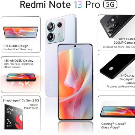 REDMI NOTE 13 PRO 5G (CORAL PURPLE, 128 GB)  (8 GB RAM) [Activated] [GRADE C]