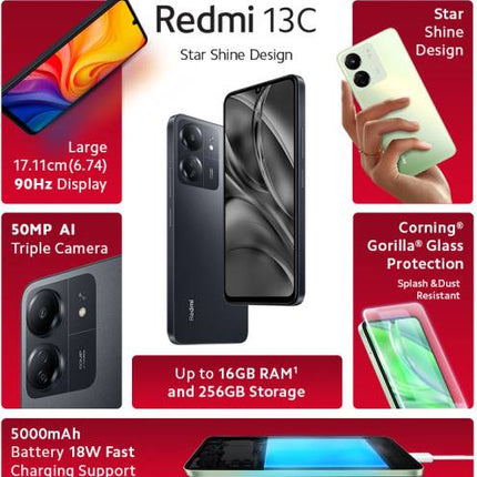 REDMI 13C (STARDUST BLACK, 128 GB)  (6 GB RAM) [Activated] [GRADE A]