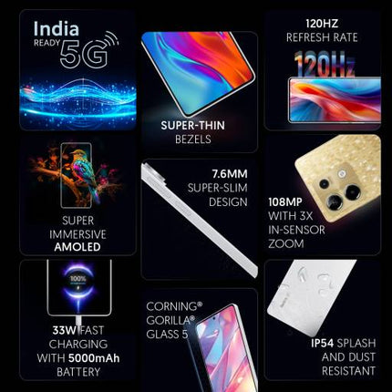 REDMI NOTE 13 5G (PRISM GOLD, 128 GB)  (6 GB RAM) [Activated] [GRADE B]