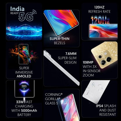 REDMI NOTE 13 5G (PRISM GOLD, 256 GB)  (12 GB RAM) [Activated] [GRADE B]