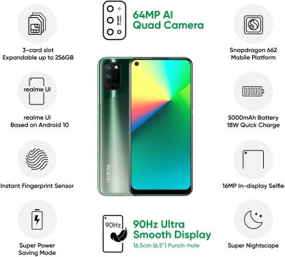 REALME 7I (FUSION GREEN, 128 GB)  (4 GB RAM) [Activated] [GRADE A]