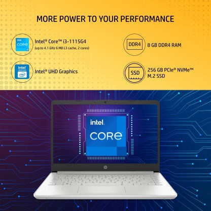 HP 14S INTEL CORE I3 11TH GEN - (8 GB/256 GB SSD/WINDOWS 11 HOME) 14S - DY2507TU THIN AND LIGHT LAPTOP  (14 INCH, NATURAL SILVER, 1.41 KG, WITH MS OFFICE)[Like New]