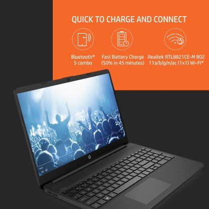 HP RYZEN 3 DUAL CORE 3250U - (8 GB/256 GB SSD/WINDOWS 11 HOME) 15S-EY1508AU THIN AND LIGHT LAPTOP  (15.6 MM, JET BLACK, 1.69 KG, WITH MS OFFICE)[Like New]