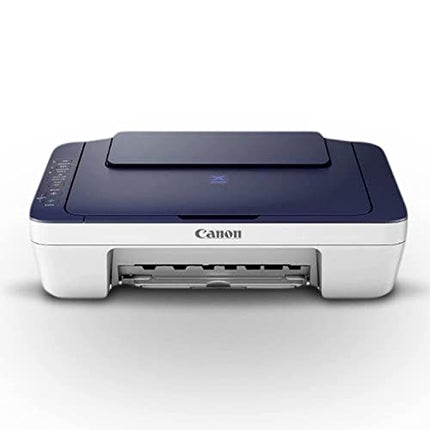 CANON PIXMA E477 ALL-IN-ONE WIRELESS INK EFFICIENT COLOUR PRINTER (WHITE/BLUE)