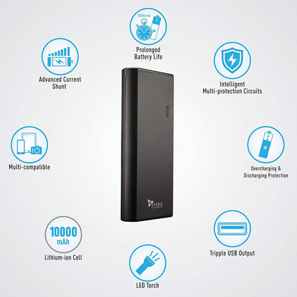 [LikeNew] Syska 10000 mAh Lithium Ion L1002J Port100 Power Bank