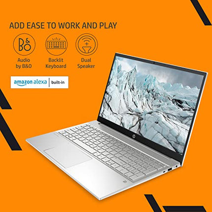 HP PAVILION 15 AMD RYZEN 5-8GB/512GB SSD 15.6 INCHES (39.6 CM) IPS MICRO-EDGE ANTI-GLARE FHD LAPTOP/BACKLIT KB/ALEXA/B&AMP;O AUDIO/FAST CHARGE/WIN 10/3D METAL DESIGN/MSO 2019/1.75 KG-15-EH1101AU