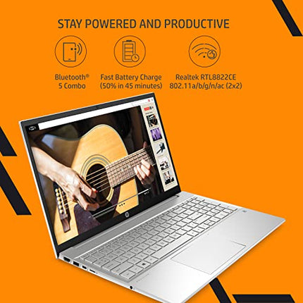 HP PAVILION 15 AMD RYZEN 5-8GB/512GB SSD 15.6 INCHES (39.6 CM) IPS MICRO-EDGE ANTI-GLARE FHD LAPTOP/BACKLIT KB/ALEXA/B&AMP;O AUDIO/FAST CHARGE/WIN 10/3D METAL DESIGN/MSO 2019/1.75 KG-15-EH1101AU