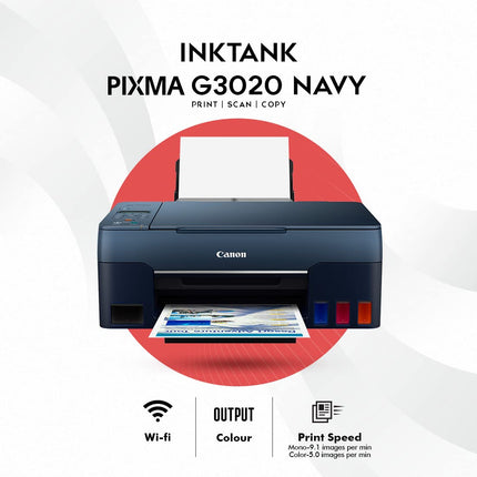 CANON PIXMA G3020 NV ALL-IN-ONE WI-FI INK TANK COLOUR PRINTER (NAVY BLUE)