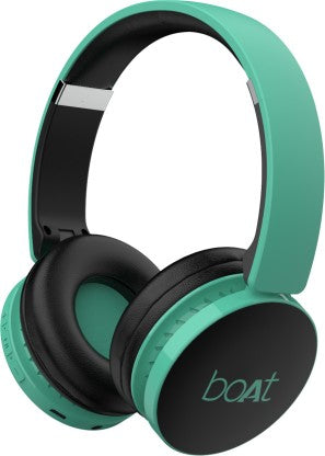 BOAT ROCKERZ 370 BLUETOOTH HEADSET  (GREGARIOUS GREEN, ON THE EAR)