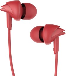 BOAT BASSHEADS 100 WIRED HEADSET  (FURIOUS RED, IN THE EAR)