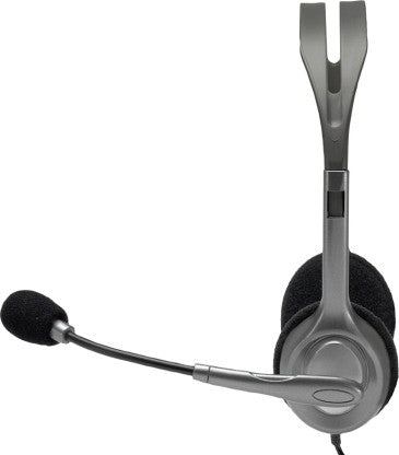 LOGITECH H-110 WIRED HEADSET  (BLACK, ON THE EAR)