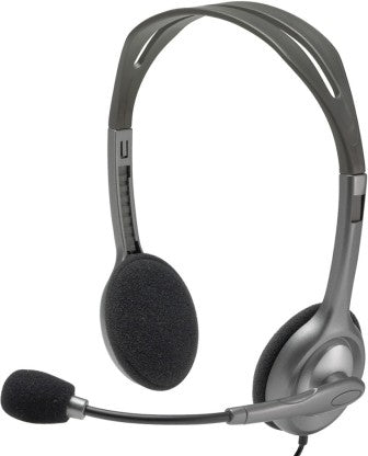 LOGITECH H-110 WIRED HEADSET  (BLACK, ON THE EAR)