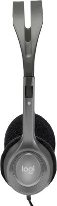 LOGITECH H-110 WIRED HEADSET  (BLACK, ON THE EAR)