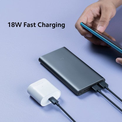 MI 3I 10000 MAH POWER BANK (FAST CHARGING, 18W)  (BLACK, LITHIUM POLYMER)